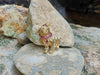 SJ1608 - Ruby, Brown Diamond, Blue Sapphire Pug/Bull Dog Pendant/Brooch in 18 Karat Gold