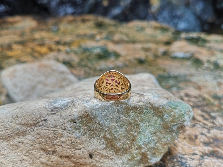 SJ6185 - Ruby with Diamond Ring Set in 18 Karat Gold Settings