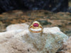 SJ1419 - Ruby with Diamond Ring Set in 18 Karat Gold Settings