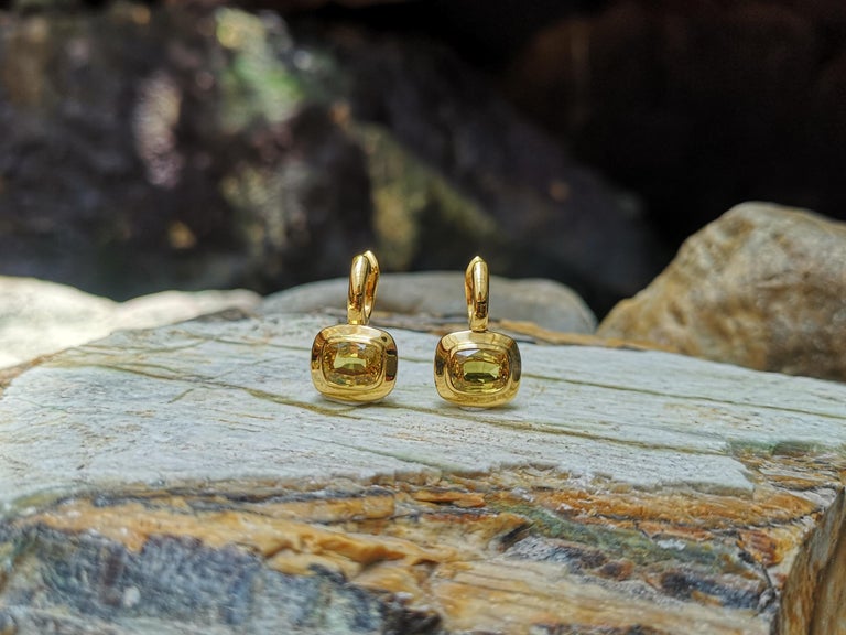 SJ1794 - Yellow Sapphire Earrings Set in 18 Karat Gold Settings