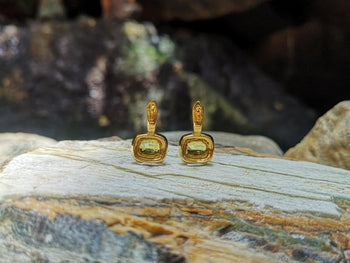 SJ1794 - Yellow Sapphire Earrings Set in 18 Karat Gold Settings