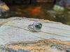 SJ1566 - Heart Shape Green Sapphire with Diamond Ring Set in 18 Karat White Gold Settings