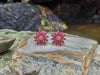 SJ1466 - Ruby with Diamond Earrings Set in 18 Karat Gold Settings