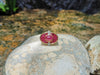 SJ1480 - Cabochon Ruby with Ruby and Diamond Ring Set in 18 Karat Gold Settings