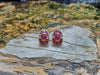 SJ1429 - Cabochon Ruby with Ruby and Diamond Earrings Set in 18 Karat Gold Settings