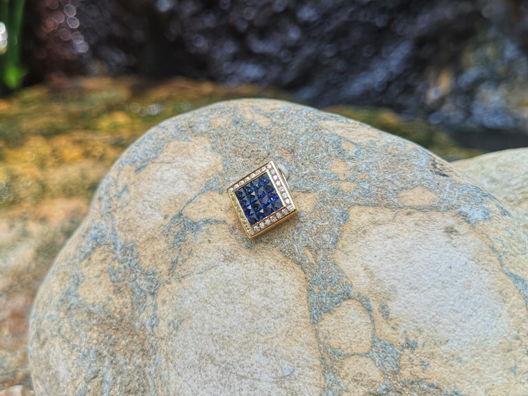 SJ1706 - Blue Sapphire with Diamond Pendant Set in 18 Karat Gold Settings
