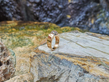 SJ1460 - Moonstone Ring Set in 18 Karat Rose Gold Settings