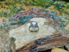 SJ1986 - White Sapphire with Brown Diamond Ring Set in 18 Karat Gold Settings