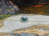 SJ1891 - Green Tourmaline with Diamond Ring Set in 18 Karat White Gold Settings