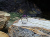 SJ1466 - Amethyst with Brown Diamond Ring Set in 18 Karat White Gold Settings