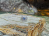 SJ1553 - Blue Sapphire with Diamond Ring Set in 18 Karat White Gold Settings