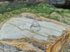 SJ6177 - White Sapphire with Diamond Engagement Ring Set in 18 Karat White Gold Settings