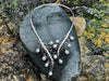 SJ1609 - South Sea Pearl with Diamond Vine Necklace Set in 18 Karat White Gold Settings
