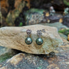 SJ1795 - South Sea Pearl with Diamond Earrings Set in 18 Karat White Gold Settings