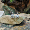 JE0775W - Tahitian South Sea Pearl With White Agate Earrings Set in 18 Karat White Gold Setting