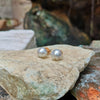 SJ6156 - South Sea Pearl with Diamond Earrings Set in 18 Karat Rose Gold Settings