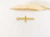 JP2620C - Yellow Sapphire Cross Pendant Set in 18 Karat Gold Setting