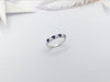 SJ2725 - Blue Sapphire with Diamond Ring Set in 18 Karat White Gold Settings