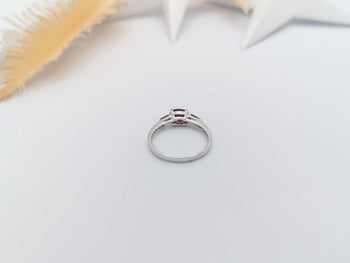 SJ2735 - Ruby with Diamond Ring Set in 18 Karat White Gold Settings