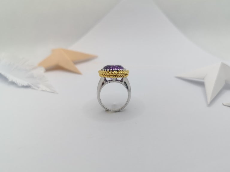 JR0199P - Amethyst Ring Set in 18 Karat White Gold Setting