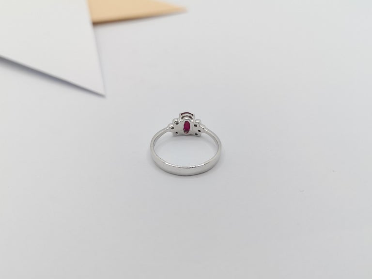 JR0447R - Ruby & Diamond Ring Set in 18 Karat White Gold Setting