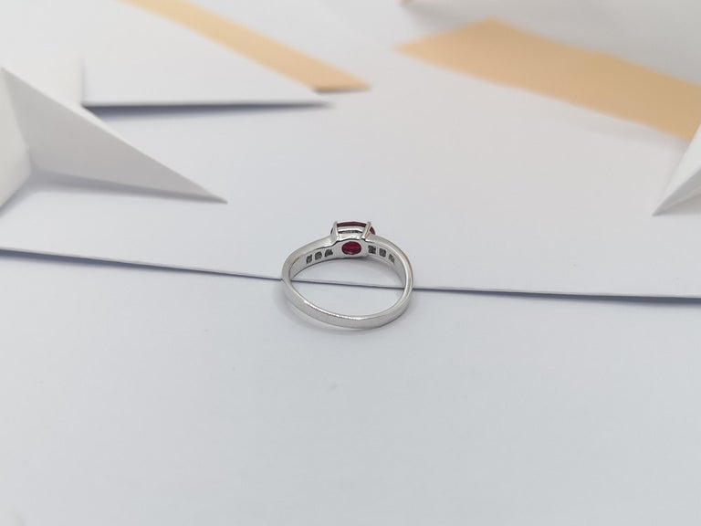 JR0374R - Ruby & Diamond Ring Set in 18 Karat White Gold Setting