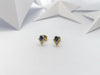 SJ2746 - Blue Sapphire with Diamond Earrings Set in 18 Karat Gold Settings