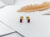 SJ2705 - Ruby with Diamond Earrings Set in 18 Karat Gold Settings