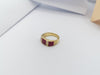 JR0888V - Ruby & Diamond Ring Set in 18 Karat Gold Setting