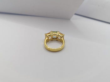 JR0171P - Aquamarine & Morganite Ring Set in 18 Karat Gold Setting