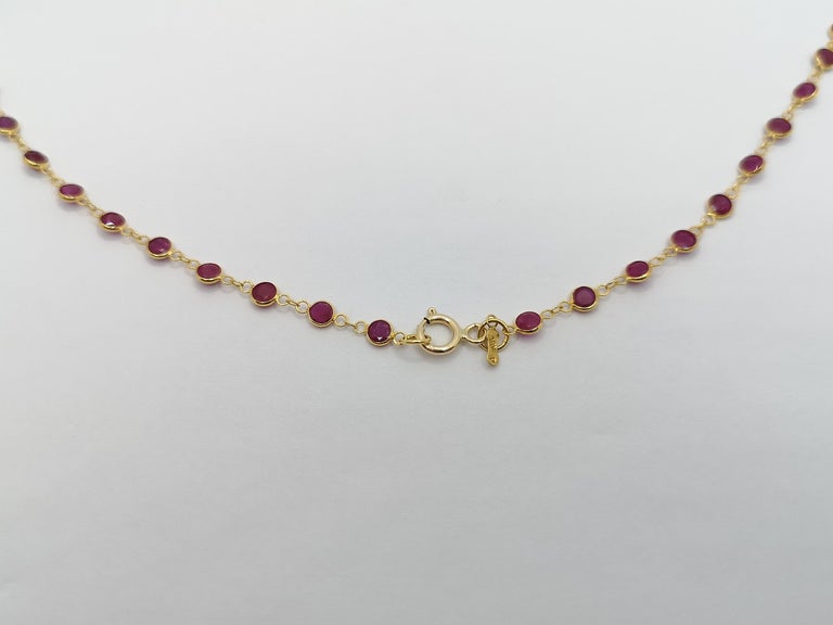 SJ2728 - Ruby Necklace Set in 18 Karat Gold Settings