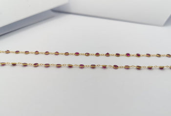 SJ2728 - Ruby Necklace Set in 18 Karat Gold Settings