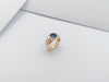 SJ2710 - Blue Sapphire with Diamond Ring Set in 18 Karat Rose Gold Settings