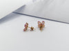 SJ2749 - Pink Sapphire with Diamond Earrings Set in 18 Karat Rose Gold Settings