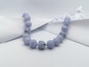 SJ1348 - Blue Lace Agate and Blue Sapphire with 18 Karat White Gold Clasp