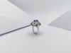 SJ1152 - Blue Sapphire with Emerald and Diamond Ring Set in 18 Karat White Gold Settings