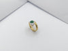 JRB8566 - Cabochon Emerald & Diamond Serpent Ring Set in 18 Karat Gold Setting