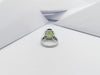 SJ1160 - Peridot with Diamond Ring Set in 18 Karat White Gold Settings