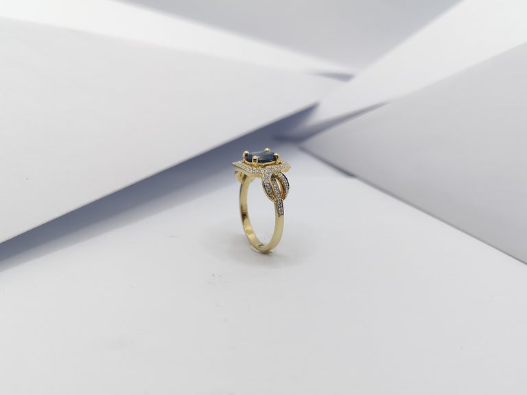 JR0391S - Blue Sapphire & Diamond Ring Set in 18 Karat Gold Sett