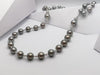 SJ1393 - South Sea Pearl with Keshi Pearl Necklace Set in 18 Karat White Gold Settings