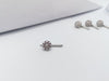 JC0007X - Ruby & Diamond Tuxedo Buttons Set in 18 Karat White Gold Setting
