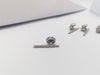 JC0007X - Ruby & Diamond Tuxedo Buttons Set in 18 Karat White Gold Setting