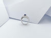 SJ1166 - Blue Sapphire with Diamond Ring Set in Platinum 900 Settings