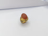SJ1153 - Moonstone with Brown Diamond Ring Set in 18 Karat Gold Settings
