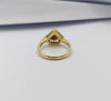 SJ2651 - Custom Shield Cut Ruby with Diamond Ring Set in 18 Karat Gold Settings