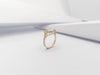 SJ6344 - White Topaz with Diamond Ring Set in 18 Karat Rose Gold Setting