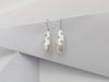 JE0108W - Fresh Water Pearl & Diamond Earrings Set in 18 Karat White Gold Setting