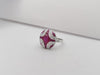 JR0230P - Ruby & Diamond Ring Set in 18 Karat White Gold Setting