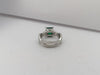 SJ1177 - Emerald with Diamond Ring Set in Platinum 950 Settings