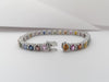 SJ1175 - Rainbow Color Sapphire with Diamond Bracelet Set in 18 Karat White Gold Settings